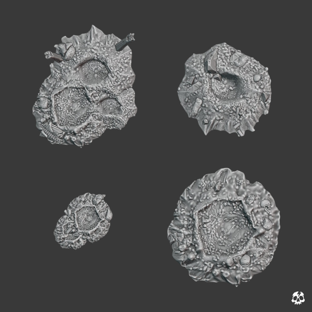 Battlefield Craters x4 | Forgedal Miniatures