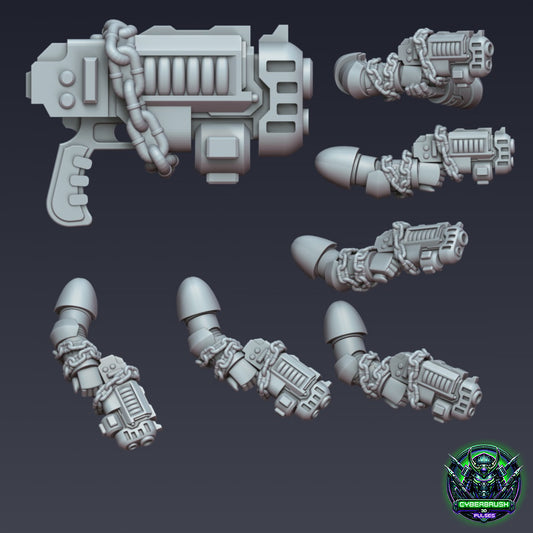 Chained Plasma Pistols x5 Conversion | Cyberbrush_3D_Pulses