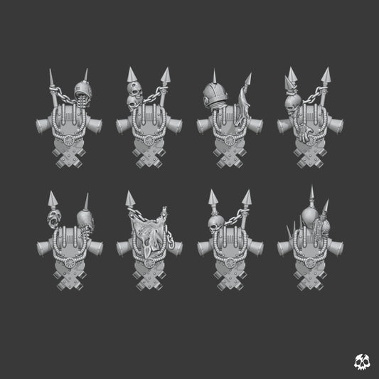 Chaotic Backpacks Upgrade Set V1 x5 | Forgedal Miniatures