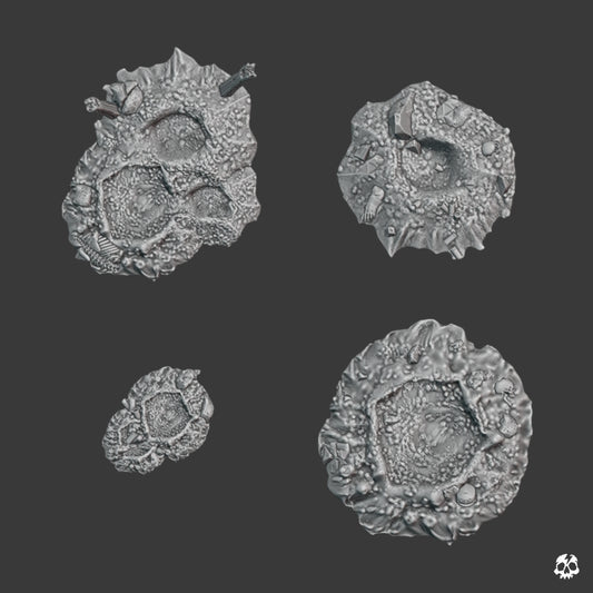 Battlefield Craters x4 | Forgedal Miniatures