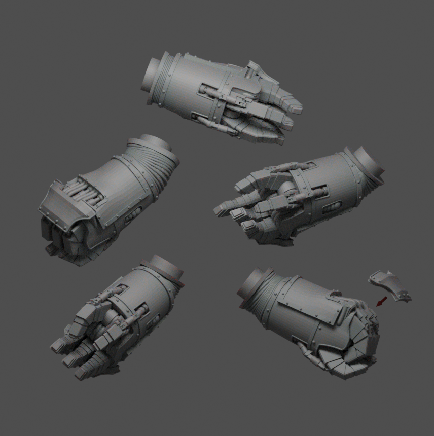 Exterminator Squad Powerfist Upgrade Set V1 x6 | Sedivalle