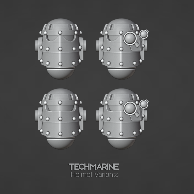 M2 Techmarine Heads Upgrade Set | oHm | V1 x10