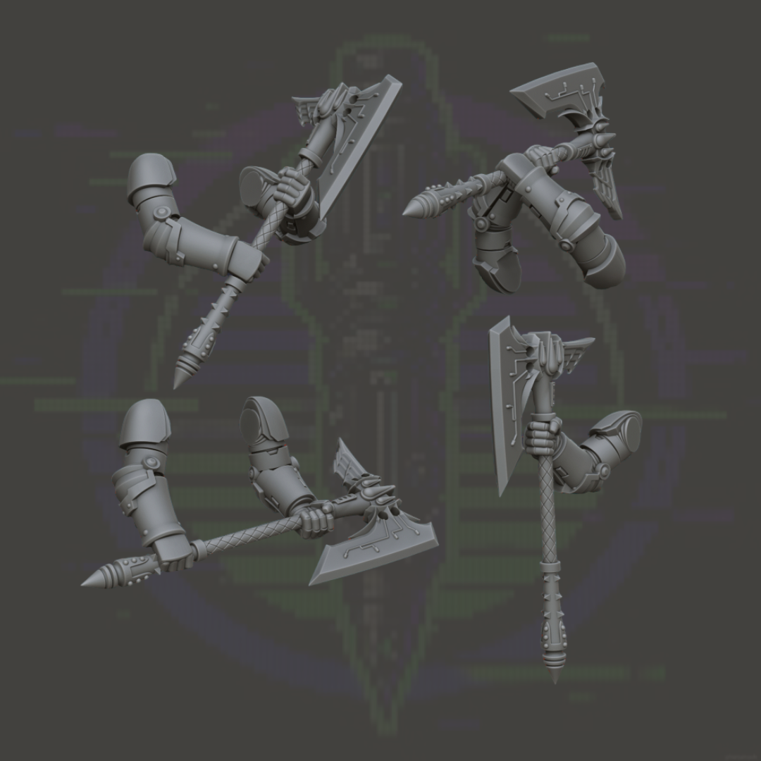 IX Two-Handed Axe | Cyberbrush_3D_Pulses | V1 x5