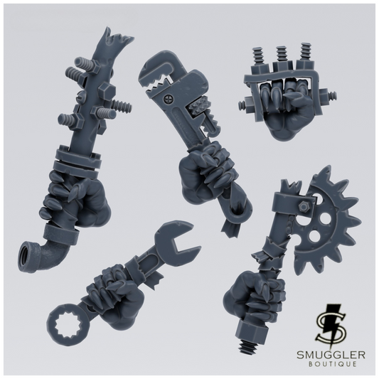 Ork Mek Hands V2 x5 |  Smuggler Boutique