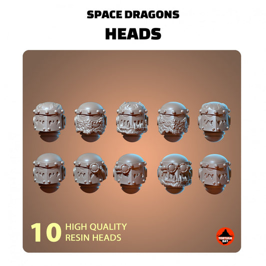 Space Dragons Heads x10 | Tortuga Bay