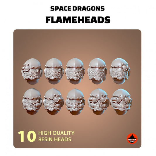 Space Dragons Flameheads x10 | Tortuga Bay